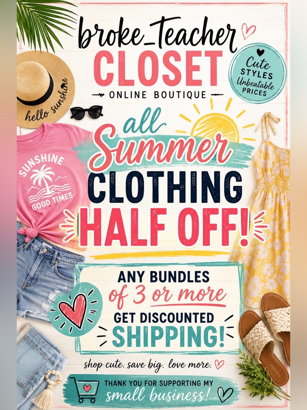 Make offers on Summer clothing ☀️🌻👙🍉😎🌞⛱️🩳🩱